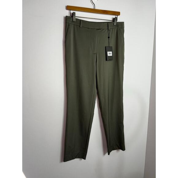 G/Fore Women Stretch Tech Twill Mid Rise Straight Tapered Leg Trousers Size 8 - Picture 4 of 11